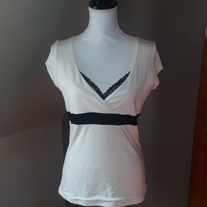 White House Black Market lace embellished top